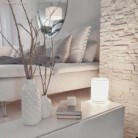 Abat-jour cylindrique en tissu avec culot E27, diamètre 15cm H18cm - 100% Made in Italy