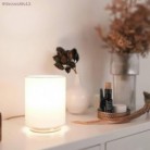 Abat-jour cylindrique en tissu avec culot E27, diamètre 15cm H18cm - 100% Made in Italy