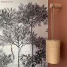 Abat-jour cylindrique en tissu avec culot E27, diamètre 15cm H18cm - 100% Made in Italy
