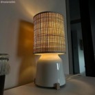 Abat-jour cylindrique en tissu avec culot E27, diamètre 15cm H18cm - 100% Made in Italy