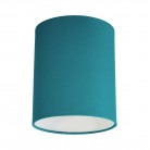 Abat-jour cylindrique en tissu avec culot E27, diamètre 15cm H18cm - 100% Made in Italy