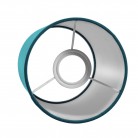 Abat-jour cylindrique en tissu avec culot E27, diamètre 15cm H18cm - 100% Made in Italy