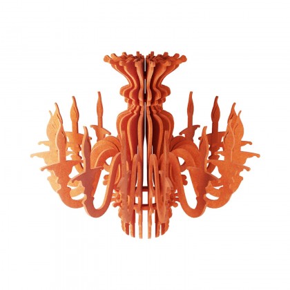 SHHANDELIER - Klassieke lampenkap van geluidsabsorberend materiaal - oranje gemêleerd