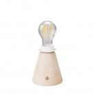 Draagbare en oplaadbare Cables11 lamp met druppel lampbol geschikt voor lampenkap
