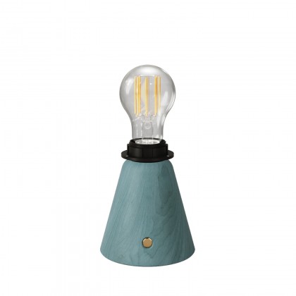 Draagbare en oplaadbare Cables11 lamp met druppel lampbol geschikt voor lampenkap - blauwgroen
