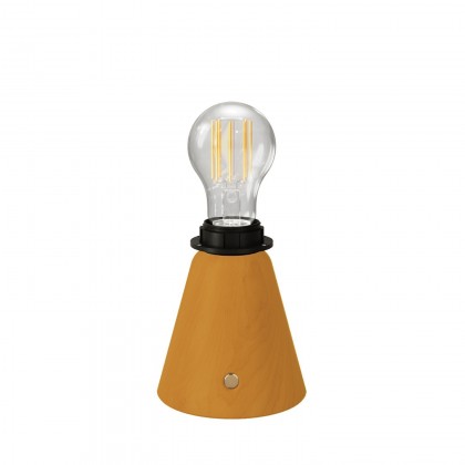 Draagbare en oplaadbare Cables11 lamp met druppel lampbol geschikt voor lampenkap - saffraan