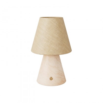 Draagbare en oplaadbare Cabless11 lamp met druppel lichtbol en lampenkap - neutraal