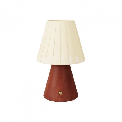 Lampe portative et rechargeable Cabless11 avec ampoule goutte d'eau et abat-jour - Terracotta