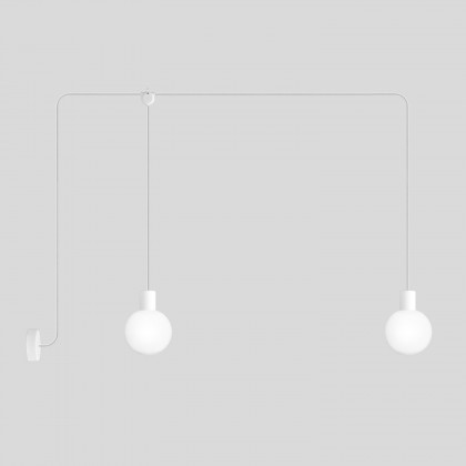 EIVA IP65 2-delige buiten hanglamp met onbreekbare Unbreak-a-Ball kappen - wit