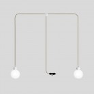 Lampe d'extérieur enfichable EIVA IP65 à 2 chutes avec abat-jour incassable Unbreak-a-Ball
