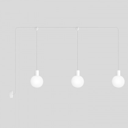 EIVA IP65 3-val buitenlamp met onbreekbare Unbreak-a-Ball kap - wit