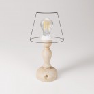 Cabless14 draagbare en oplaadbare lamp met druppelvormige lichtbron en fitting voor lampenkap