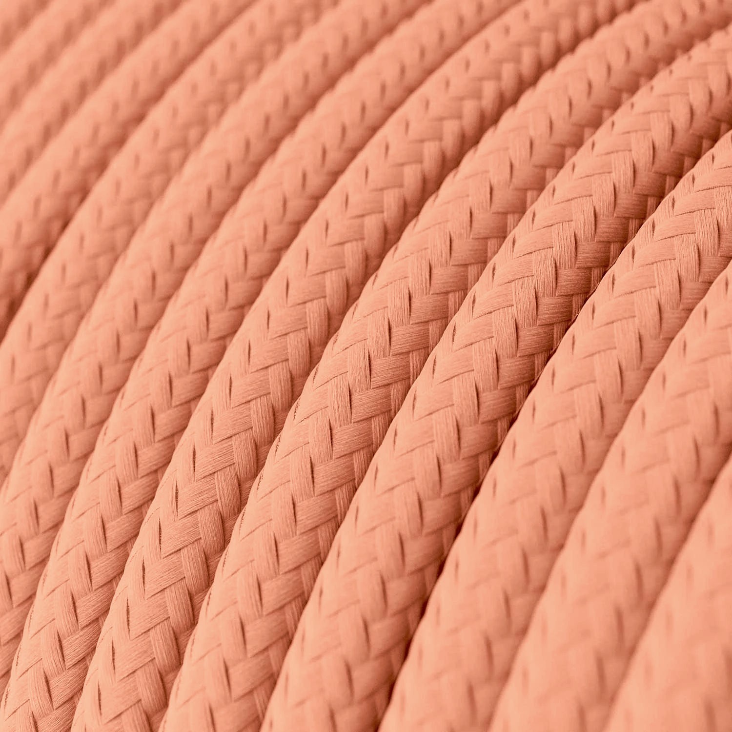Câble électrique gainé de tissu couleur pêche - L’Original Creative Cables, pour des lampes modernes de couleur - RM23