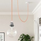 Câble électrique gainé de tissu couleur pêche - L’Original Creative Cables, pour des lampes modernes de couleur - RM23