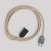 Verlengsnoer met jute neutraal 2P 10A Made in Italy