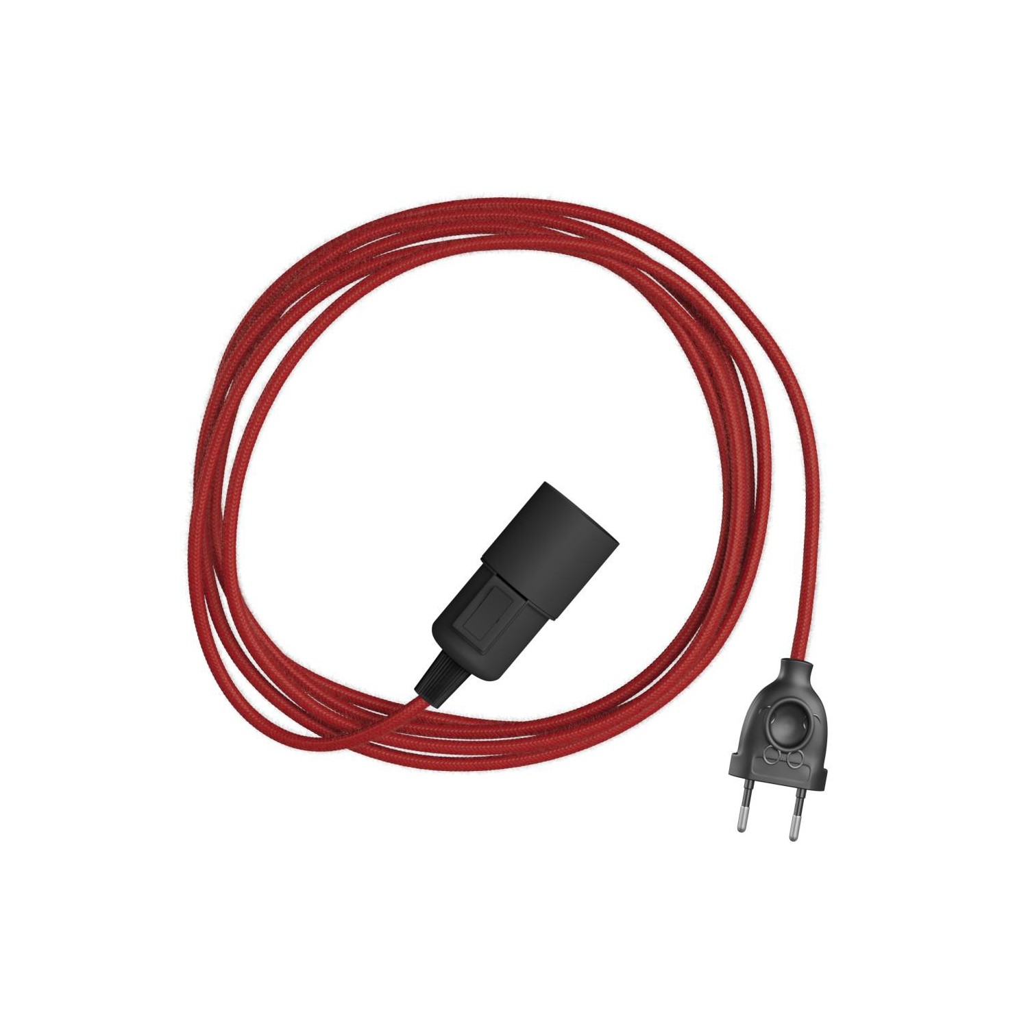 Snake Plug-in lamp met gekleurde textielkabel