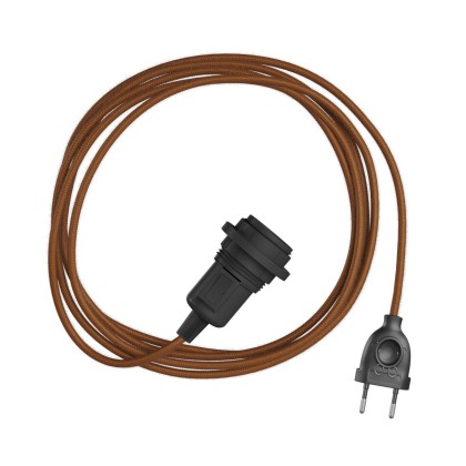 Snake pour abat-jour -Lampe plug-in avec câble textile coloré - RC23