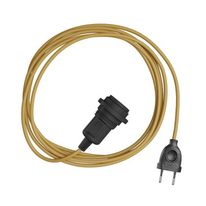 Snake pour abat-jour -Lampe plug-in avec câble textile coloré - RM25