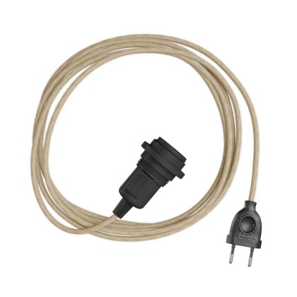 Snake pour abat-jour -Lampe plug-in avec câble textile coloré - RN06
