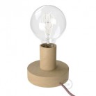 Posaluce - Lampe de table en bois Small avec fiche bipolaire