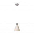 Hanglamp met kegelvormige houten lampenkap