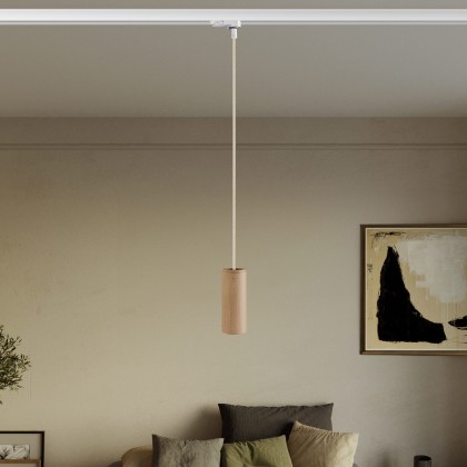 Track hanglamp met textielkabel en Tub-E14