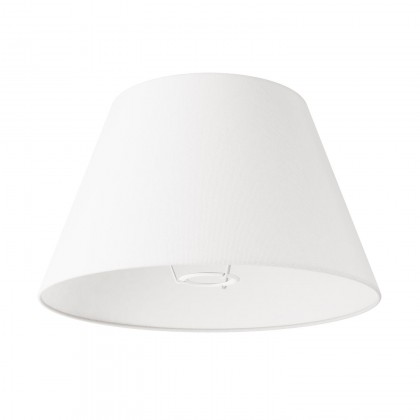 Impero M stoffen lampenkap voor tafel- of wandlamp met E27 fitting - Made in Italy - glanzend wit linnen