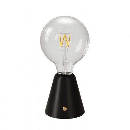 Draagbare en oplaadbare Cabless01 LED-lamp met G125 Globe lichtbron - zwart