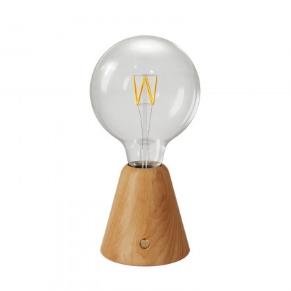 Draagbare en oplaadbare Cabless01 LED-lamp met G125 Globe lichtbron - geschilderd neutraal
