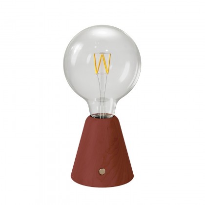 Draagbare en oplaadbare Cabless01 LED-lamp met G125 Globe lichtbron - terracotta