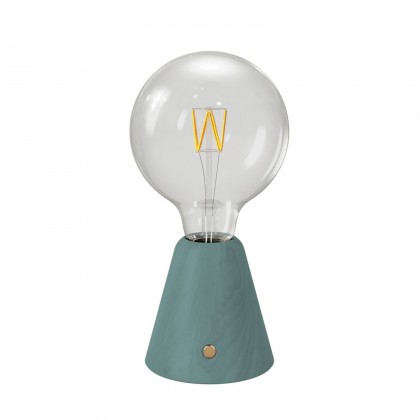 Draagbare en oplaadbare Cabless01 LED-lamp met G125 Globe lichtbron - blauwgroen