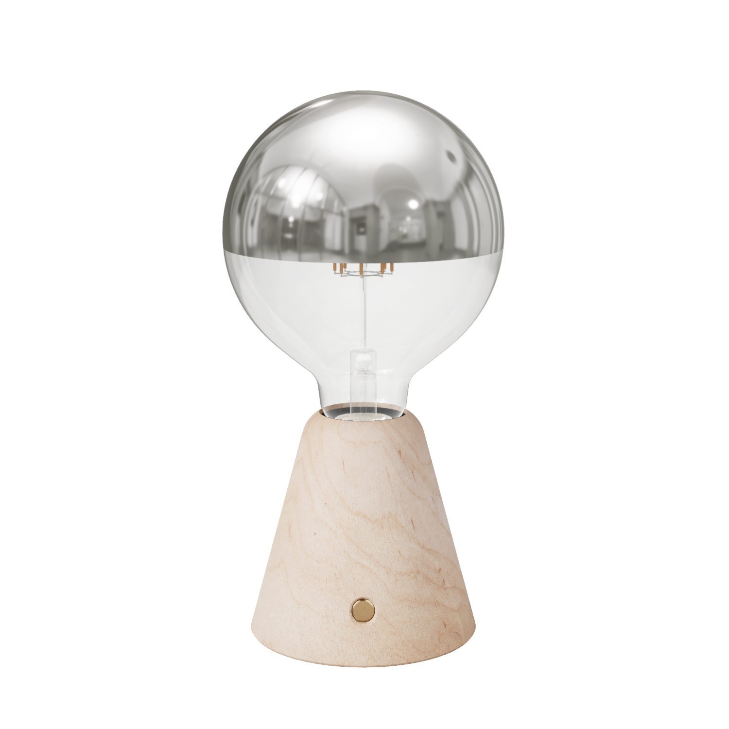Draagbare en oplaadbare Cabless01 LED-lamp met zilveren Half Sphere lichtbron