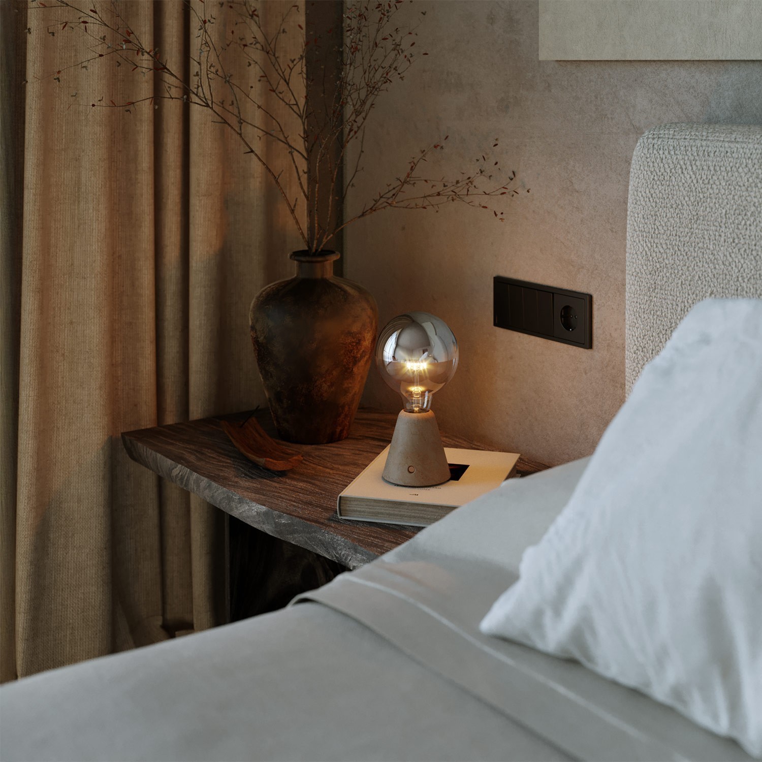Draagbare en oplaadbare Cabless01 LED-lamp met zilveren Half Sphere lichtbron
