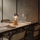 Draagbare en oplaadbare Cabless01 LED-lamp met zilveren Half Sphere lichtbron