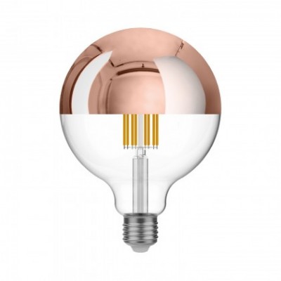LED Halve Bol Koper G125 7W 650Lm E27 2700K Dimbaar - A25