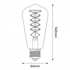 LED Lamp Smoky Edison ST64 4,8W 250Lm E27 1800K Dimbaar - D02