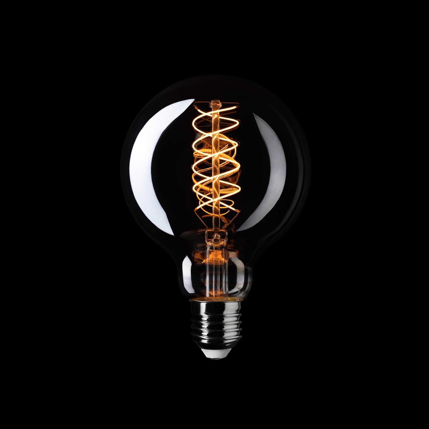 LED Lamp Smoky Globe G95 4,8W 250Lm E27 1800K Dimbaar - D03