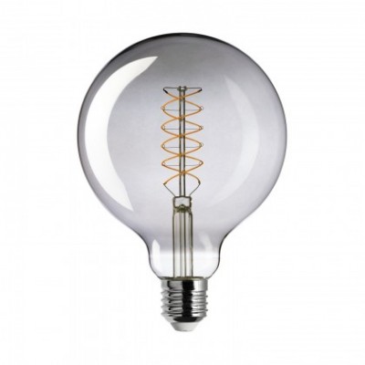 LED Lamp Smoky Globe G125 4,8W 250Lm E27 1800K Dimbaar - D04