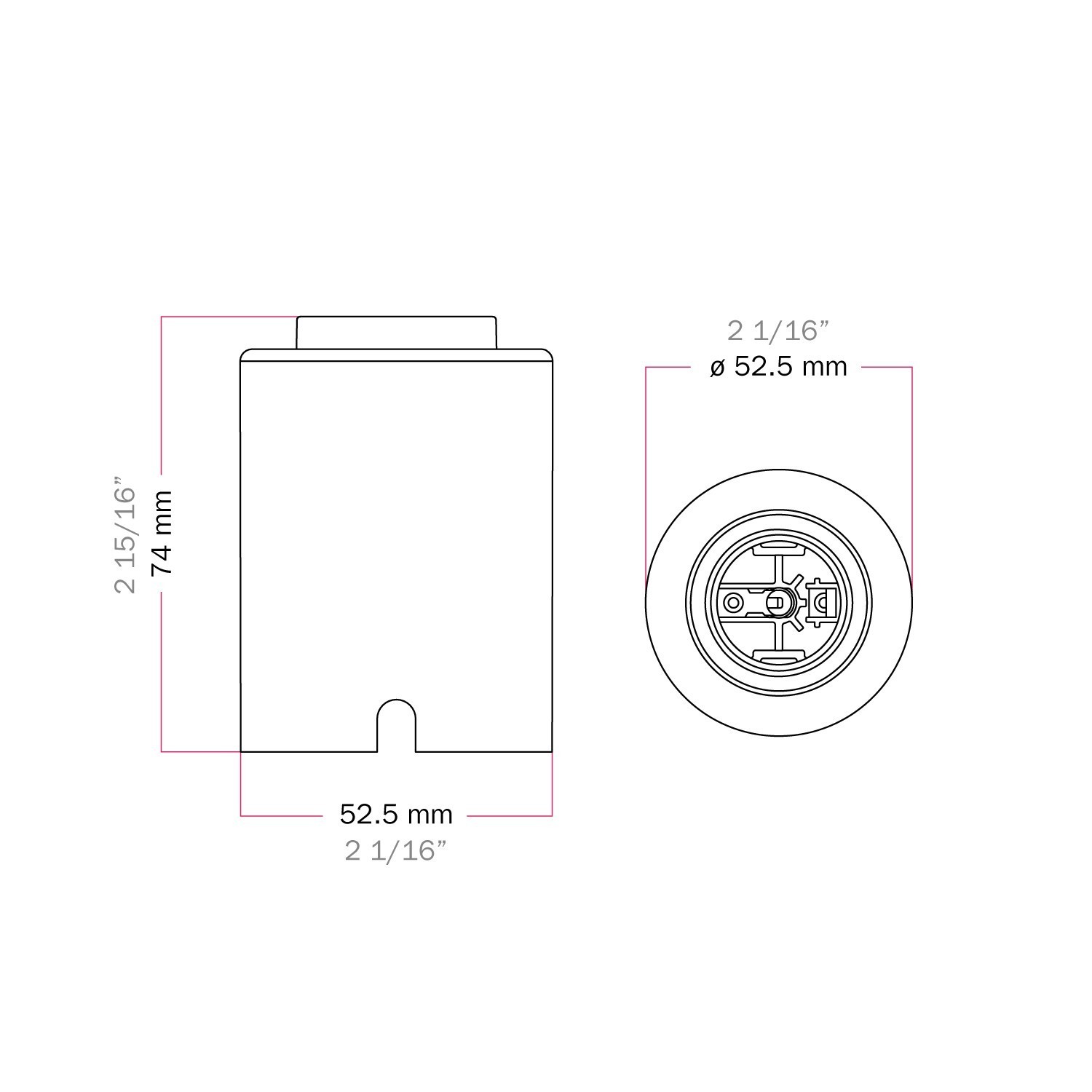 Douille Spostaluce E27 en métal pour montage mural ou au plafond