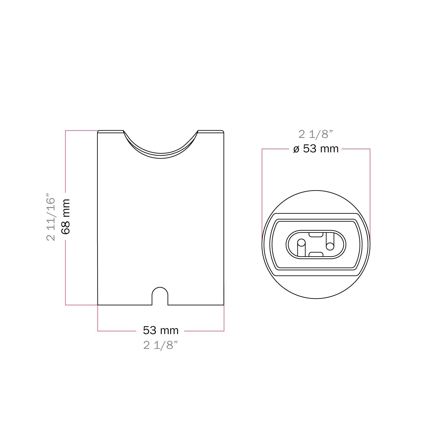 Douille Spostaluce S14d en métal pour montage mural ou au plafond
