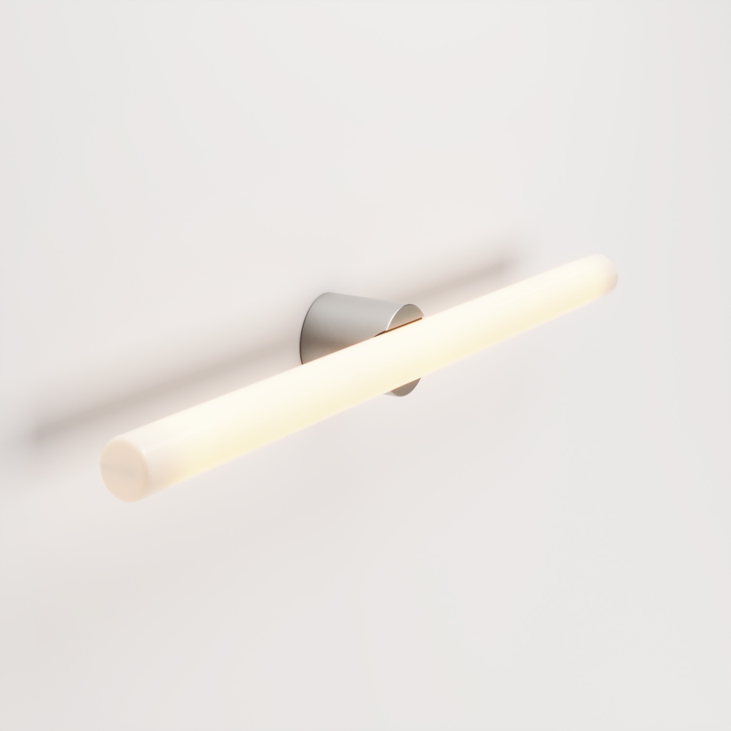 Metalen lamp voor wand- of plafondmontage met lineaire LED S14d-lamp