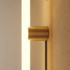 Lamp met stekker, metalen afwerking en lineaire LED S14d-lamp