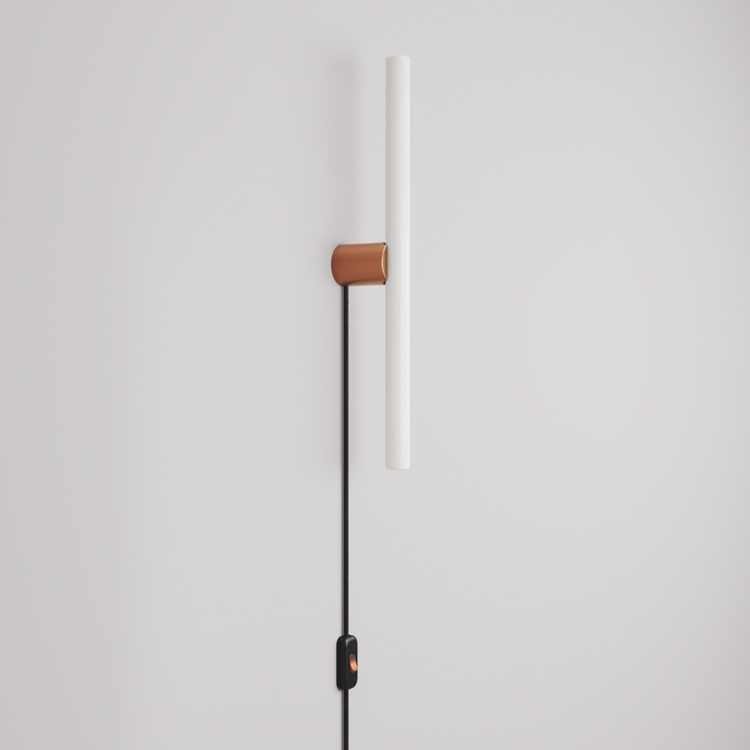 Lamp met stekker, metalen afwerking en lineaire LED S14d-lamp
