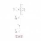 Lamp met stekker, metalen afwerking en lineaire LED S14d-lamp