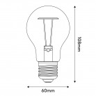 LED Lamp A60 Half Frosted Lens 7W 806Lm 2700K Dimbaar - A08