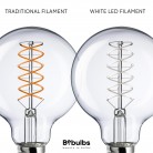LED Lamp Filament G95 Wit Globe 5,9W 500Lm E27 2700K Dimbaar - W03