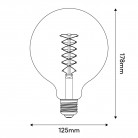 LED Lamp Filament G125 Wit Globe 5,9W 500Lm E27 2700K Dimbaar - W04
