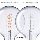 LED Lamp Filament G125 Wit Globe 5,9W 500Lm E27 2700K Dimbaar - W04