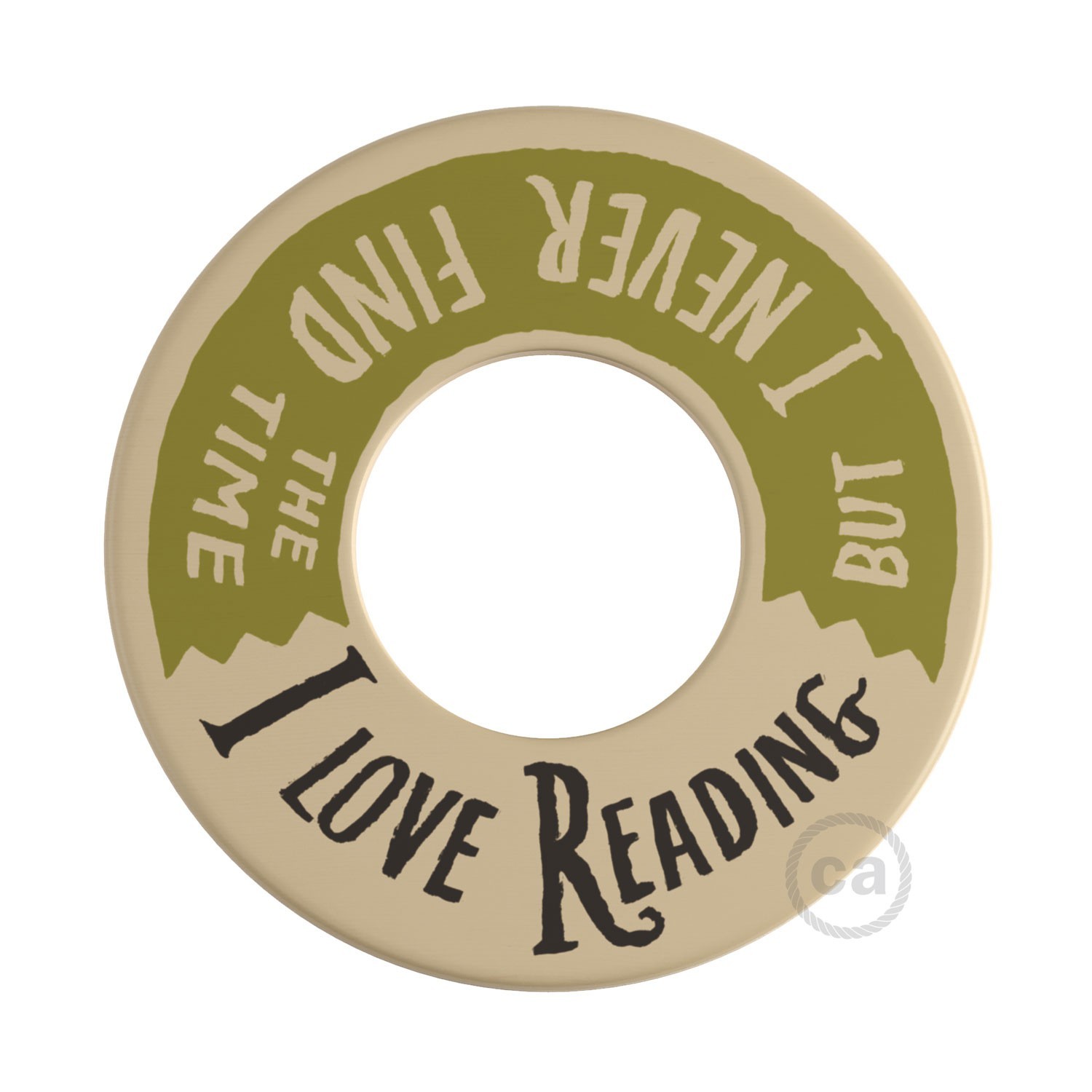 MINI-UFO: reversible wooden disk READING BALLSH*T collection, subject LOVE READING + 2 PAGES