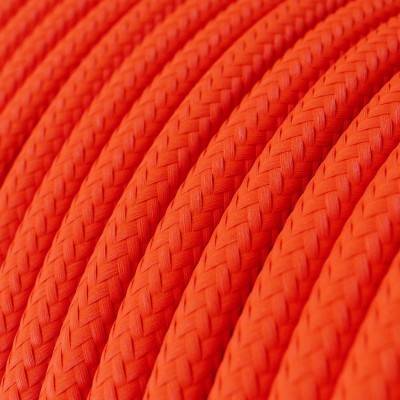 LAN Ethernet Cable Cat 5e without RJ45 plugs - Rayon Fabric RF15 Neon Orange